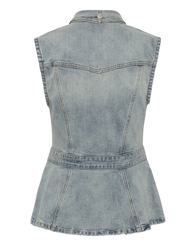 Gestuz - GZNoma SL Bluse - Vintage Mid Blue Wash 